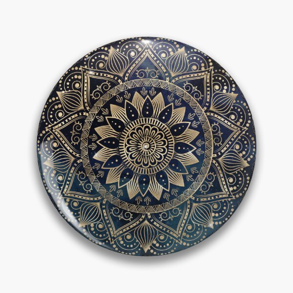 Item preview, Elegant Gold Mandala Blue Galaxy designed and sold by InovArtS.