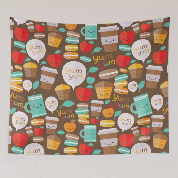 Item preview, yum yum cute food coffee macaroon cupcake  designed and sold by kostolom3000.
