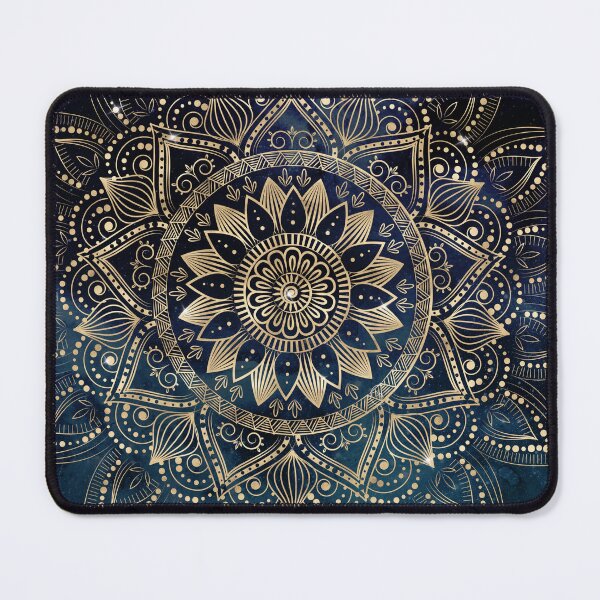 Item preview, Elegant Gold Mandala Blue Galaxy designed and sold by InovArtS.