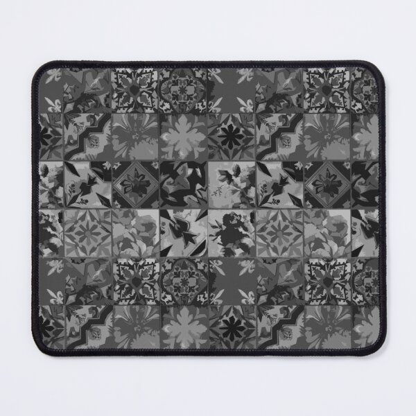 Item preview, Digital Design Mosaic Art Patterns in Grey designed and sold by ShopieHome.