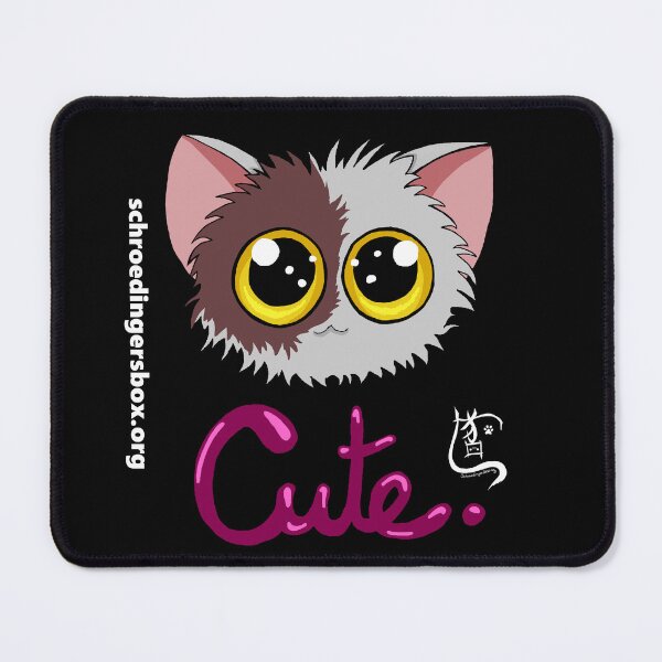 Item preview, Emoticat Cute Purple on Black designed and sold by Schrödingers Box.