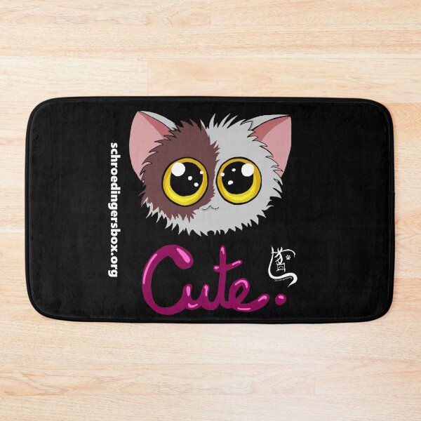 Item preview, Emoticat Cute Purple on Black designed and sold by Schrödingers Box.