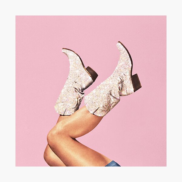 These Boots - Glitter Pink Photographic Print