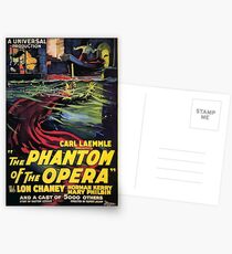 Vintage horror prints - Phantom Of the Opera Movie Poster Postcards