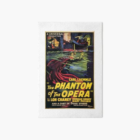 Vintage horror prints - Phantom Of the Opera Movie Poster Art Board Print