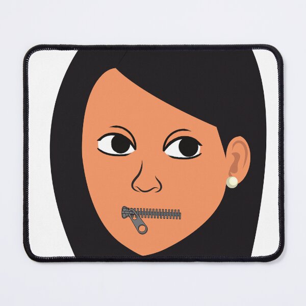 Item preview, Woman with zipped mouth designed and sold by trendingatees.