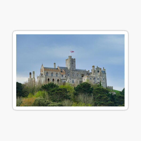 St Michael's Mount Cornwall Cloudy Day (April 2022) Sticker