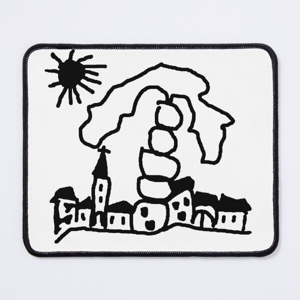 Item preview, Vilage with palm tree designed and sold by Digitaal Atelier | Voluit.