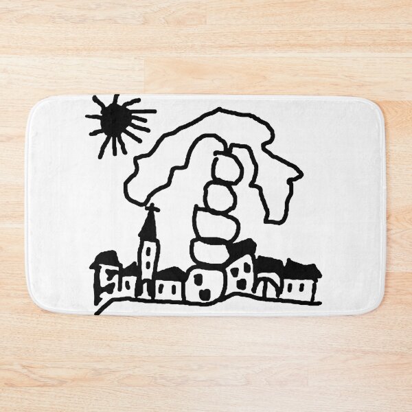 Item preview, Vilage with palm tree designed and sold by Digitaal Atelier | Voluit.
