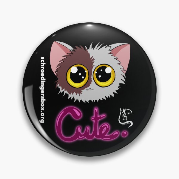Item preview, Emoticat Cute Neon Purple on Black designed and sold by Schrödingers Box.