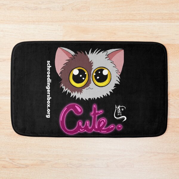 Item preview, Emoticat Cute Neon Purple on Black designed and sold by Schrödingers Box.