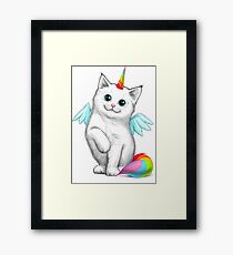 Cat unicorn Framed Print