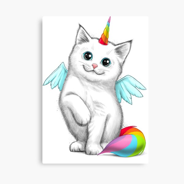 Rainbow Unicorn Cat Poster for Sale by ComfortablyC