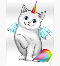 Cat unicorn Poster