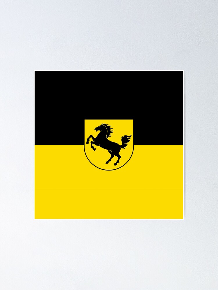 Flag of Stuttgart, Baden-Württemberg, Germany Poster for Sale by Freihalt