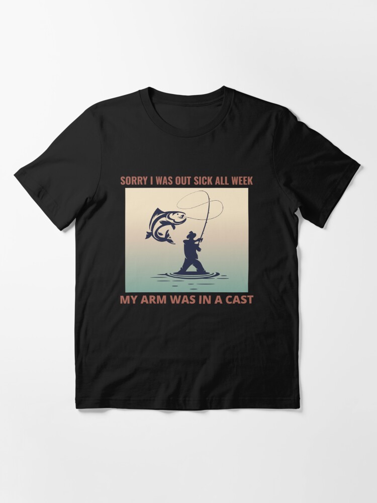 Fishing Fish Fishermen Funny Joke Essential T-Shirt for Sale by  CuteDesigns1