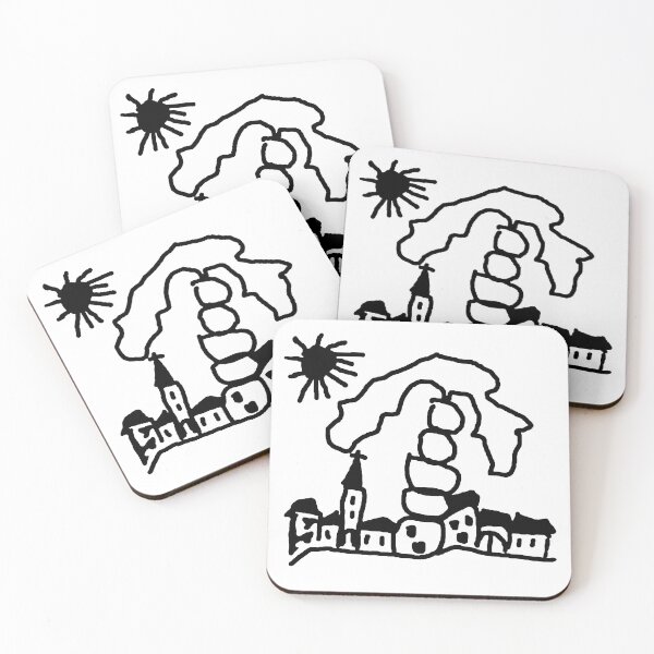 Item preview, Vilage with palm tree designed and sold by Digitaal Atelier | Voluit.