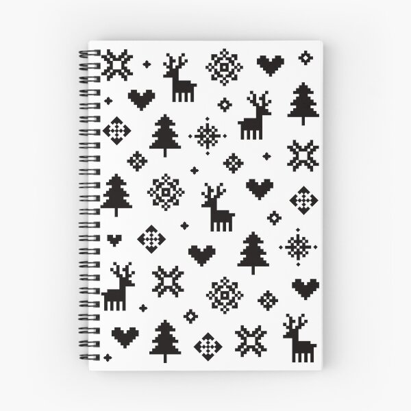 Item preview, Pixel Pattern - Winter Forest - Black and White designed and sold by Daisy Beatrice.