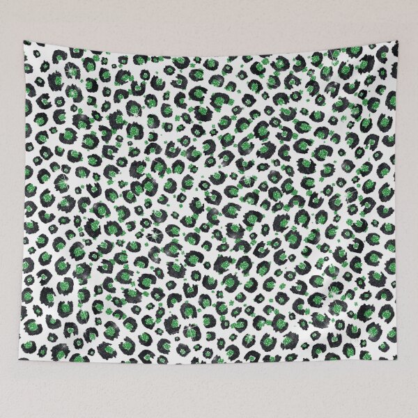 Item preview, Elegant Green Glitter Black Leopard Animal Print designed and sold by InovArtS.