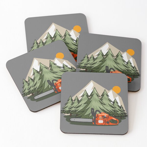 Item preview, Chainsaw with mounten forest designed and sold by LaftaDesign.