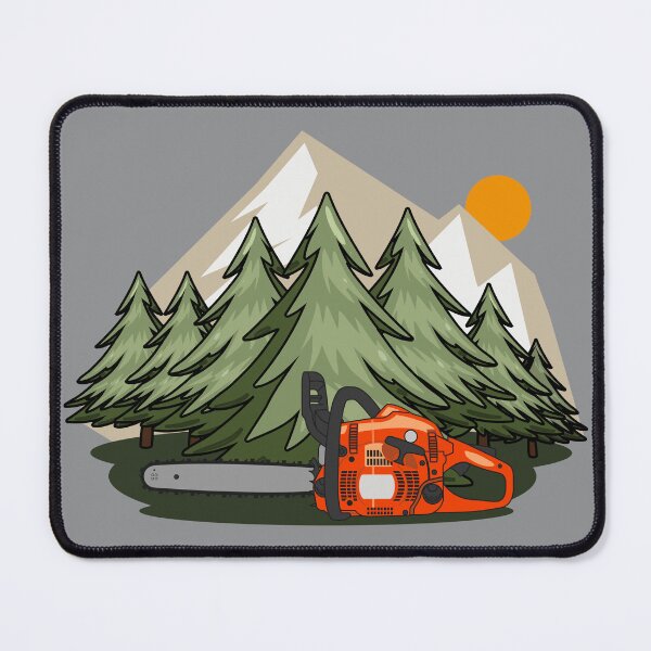 Item preview, Chainsaw with mounten forest designed and sold by LaftaDesign.