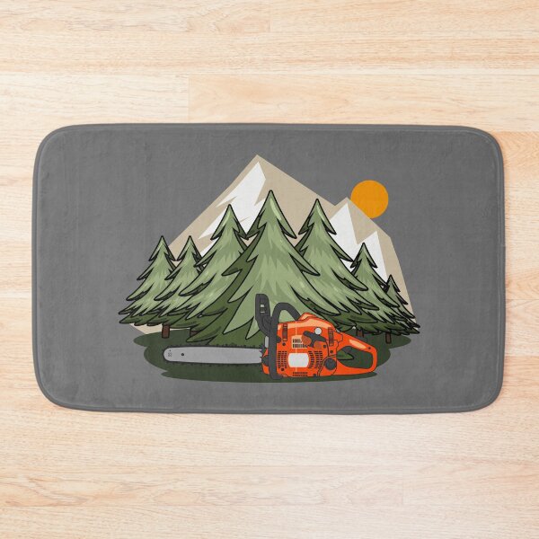 Item preview, Chainsaw with mounten forest designed and sold by LaftaDesign.