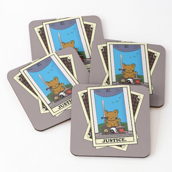 Item preview, TAROT CARDS DECK | JUSTICE. | FORTUNE CAT designed and sold by FalconLifeStore.