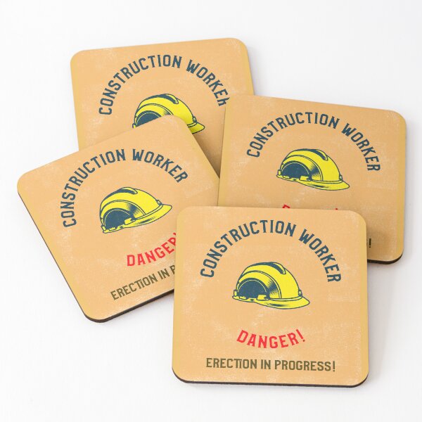 Item preview, Construction Worker / Builder Hard Hat, Danger Erection In Progress Funny designed and sold by InsultTees.