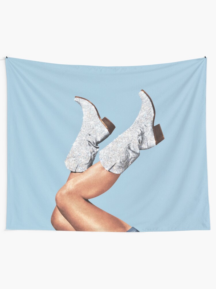 Alternate view of These Boots - Glitter Blue II Tapestry