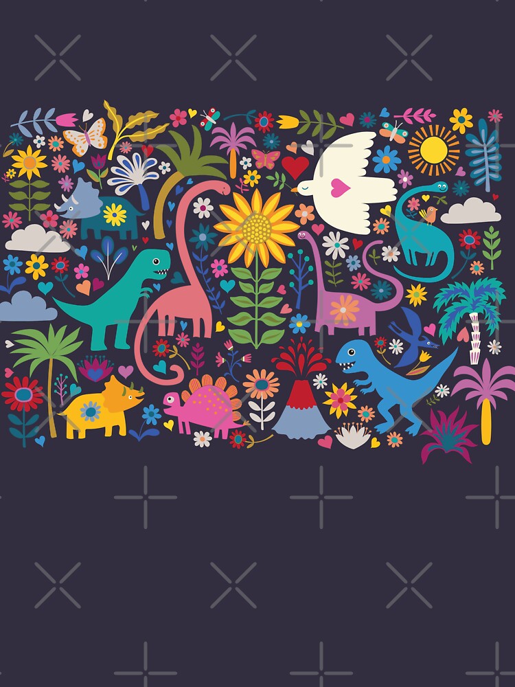 Peace, Love and Dinosaurs - cute animal pattern by Cecca Designs by Cecca-Designs