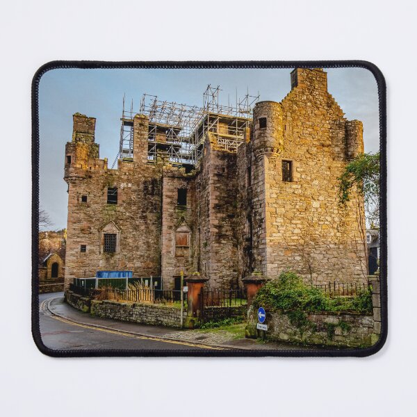 Item preview, MacLellan's Castle under repair on the old High Street in Kirkcudbright at sunset, Dumfries and Galloway, Scotland designed and sold by SnapTPhotograph.