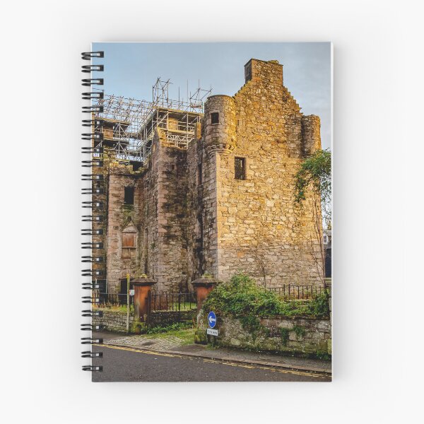 Item preview, MacLellan's Castle under repair on the old High Street in Kirkcudbright at sunset, Dumfries and Galloway, Scotland designed and sold by SnapTPhotograph.