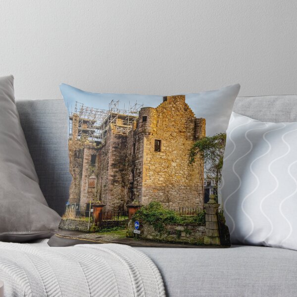 Item preview, MacLellan's Castle under repair on the old High Street in Kirkcudbright at sunset, Dumfries and Galloway, Scotland designed and sold by SnapTPhotograph.