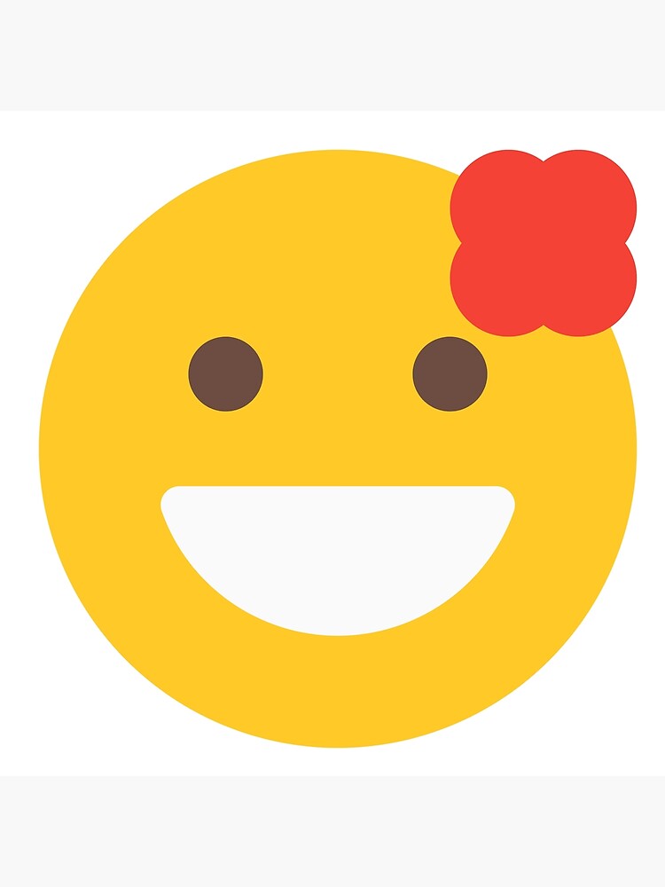 "Flower Girl Kaomoji(girls with flower) " Poster by Viddhi Redbubble