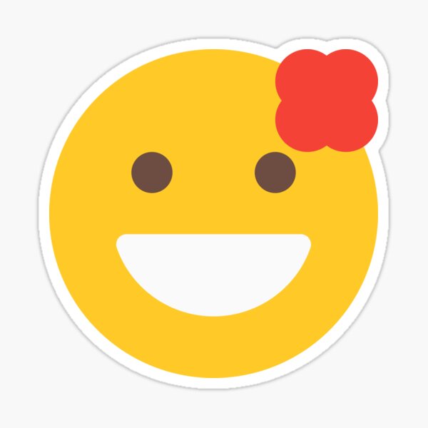 "Flower Girl Kaomoji(girls with flower) " Sticker by Viddhi Redbubble