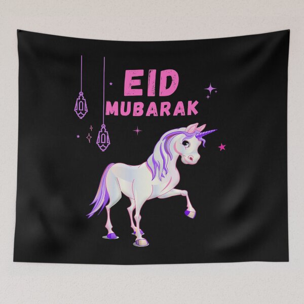 Artikelvorschau, Eid Al Fitr Eid Mubarak süßes Einhorn für Kinder und Mama-Mädchen entworfen und verkauft von ForUrTasteOnly.