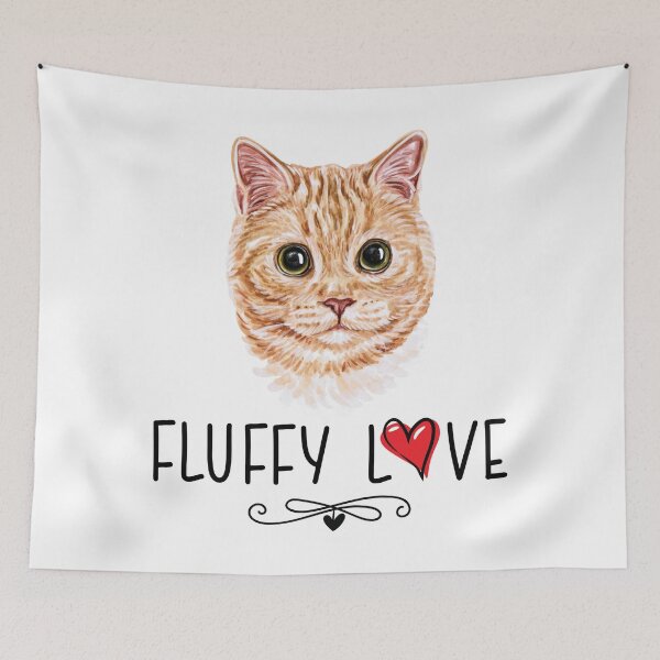 Item preview, Cat Fluffy Love Kitty Meow Portrait  designed and sold by Blok45.