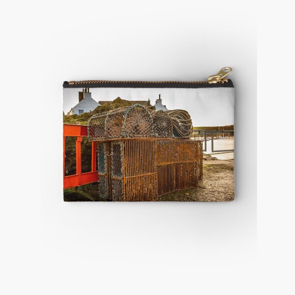 Item preview, Lobster and prawn fishing pots and creels stacked up at Kirkcudbright Harbour, Dumfries and Galloway, Scotland designed and sold by SnapTPhotograph.