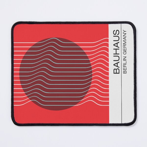 Item preview, Bauhaus - Retro / Art Deco architecture discipline from Berlin, Germany - Available in posters, etc - Wavy Red & Maroon designed and sold by ArcFoundationCo.
