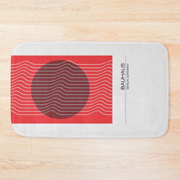 Item preview, Bauhaus - Retro / Art Deco architecture discipline from Berlin, Germany - Available in posters, etc - Wavy Red & Maroon designed and sold by ArcFoundationCo.