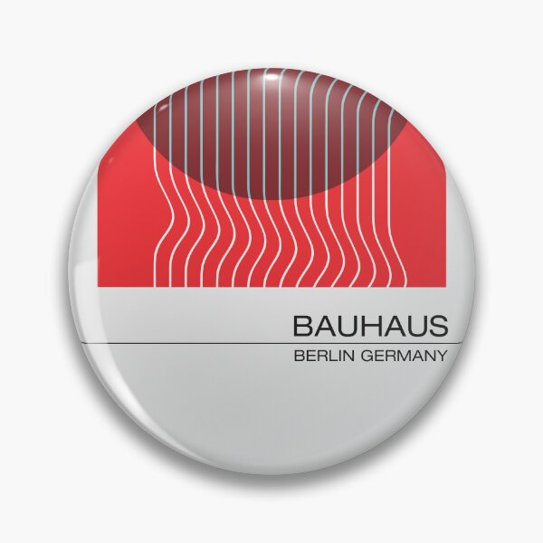 Item preview, Bauhaus - Retro / Art Deco architecture discipline from Berlin, Germany - Available in posters, etc - Wavy Red & Maroon designed and sold by ArcFoundationCo.