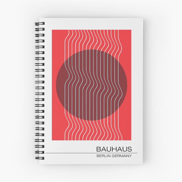 Item preview, Bauhaus - Retro / Art Deco architecture discipline from Berlin, Germany - Available in posters, etc - Wavy Red & Maroon designed and sold by ArcFoundationCo.