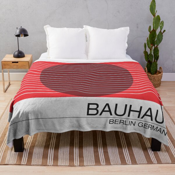 Item preview, Bauhaus - Retro / Art Deco architecture discipline from Berlin, Germany - Available in posters, etc - Wavy Red & Maroon designed and sold by ArcFoundationCo.