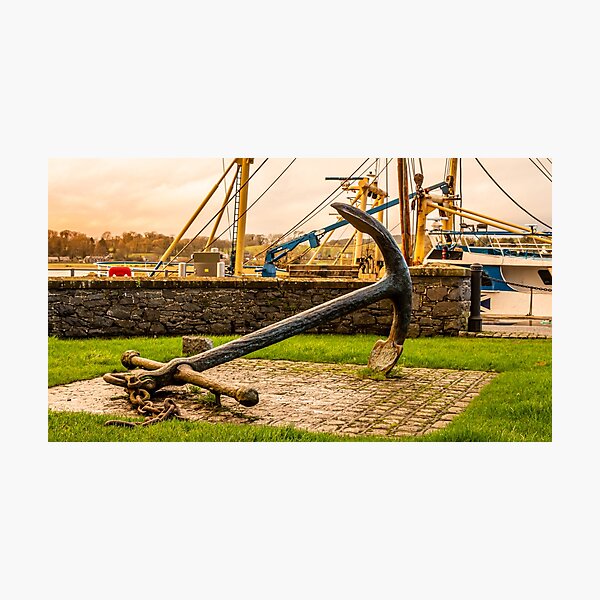 Item preview, Large ship anchor displayed at Kirkcudbright harbour, Dumfries and Galloway, Scotland designed and sold by SnapTPhotograph.