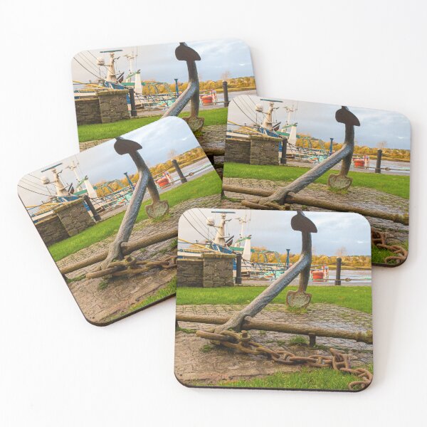 Item preview, Large ship anchor and chain displayed at Kirkcudbright harbour, Dumfries and Galloway, Scotland designed and sold by SnapTPhotograph.