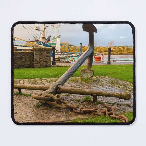 Item preview, Large ship anchor and chain displayed at Kirkcudbright harbour, Dumfries and Galloway, Scotland designed and sold by SnapTPhotograph.