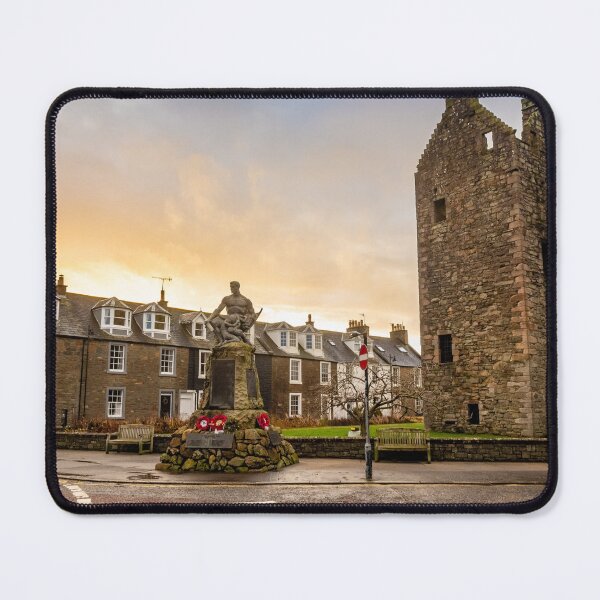 Item preview, MacLellan's Castle and Kirkcudbright War Memorial on Castle Street, Kirkcudbright, Dumfries and Galloway, Scotland designed and sold by SnapTPhotograph.