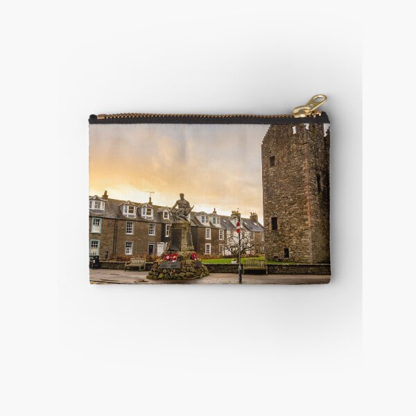 Item preview, MacLellan's Castle and Kirkcudbright War Memorial on Castle Street, Kirkcudbright, Dumfries and Galloway, Scotland designed and sold by SnapTPhotograph.