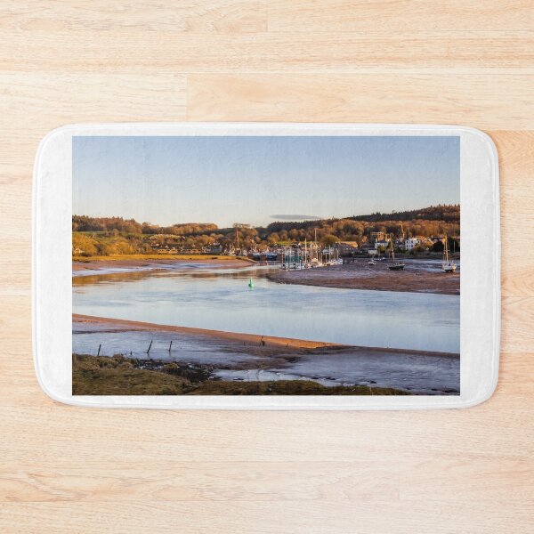 Item preview, The River Dee estuary with the fishing town of Kirkcudbright in the background in the evening, Dumfries and Galloway, Scotland designed and sold by SnapTPhotograph.
