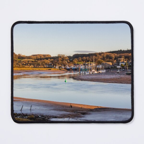 Item preview, The River Dee estuary with the fishing town of Kirkcudbright in the background in the evening, Dumfries and Galloway, Scotland designed and sold by SnapTPhotograph.